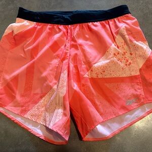 Reebok Women's Vibrant Pink and Black Athletic Shorts